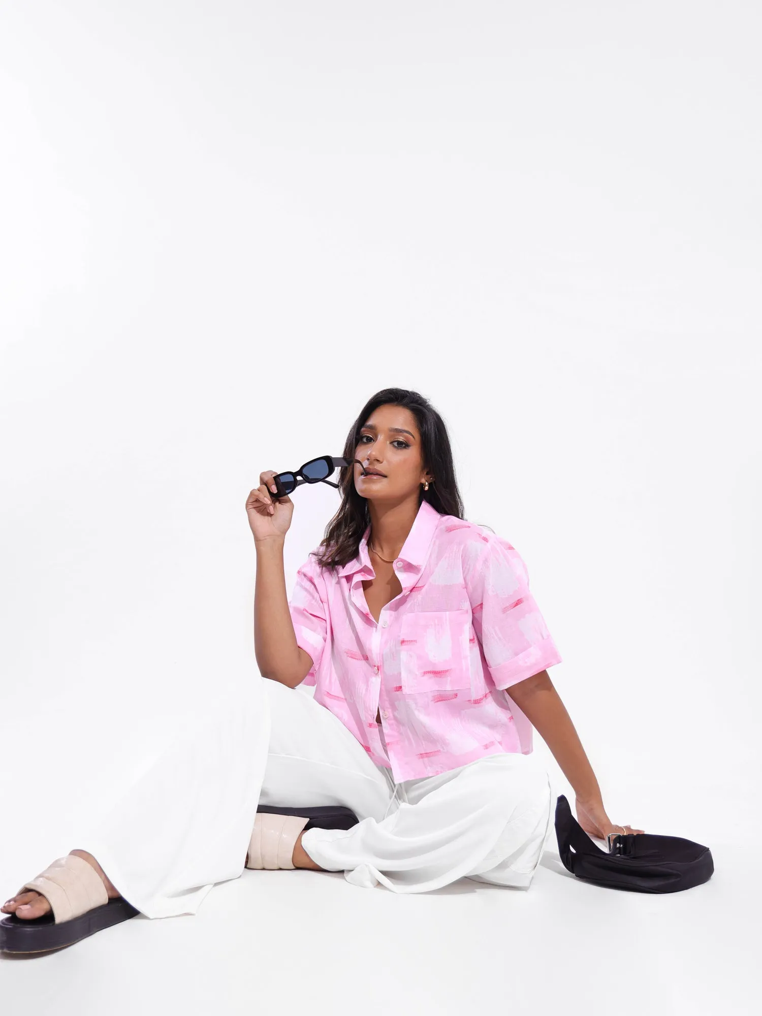 Oversized Crop Shirt