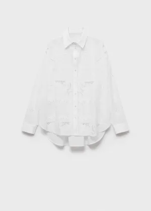 Oversized embroidered shirt