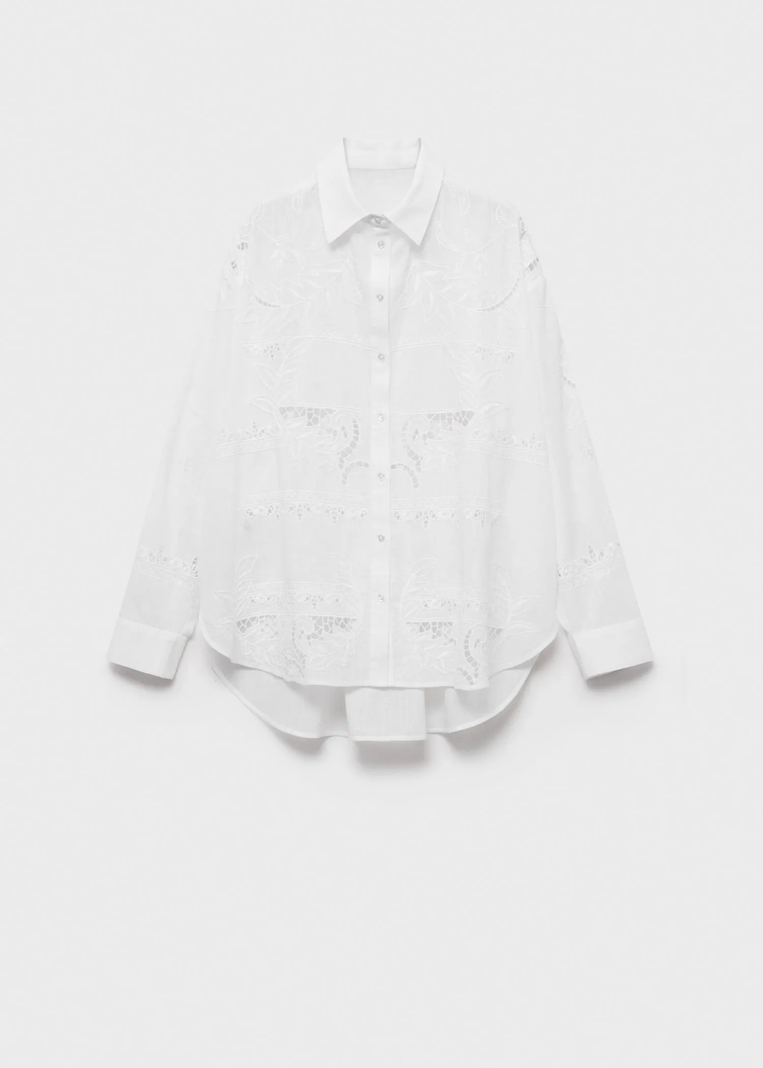 Oversized embroidered shirt