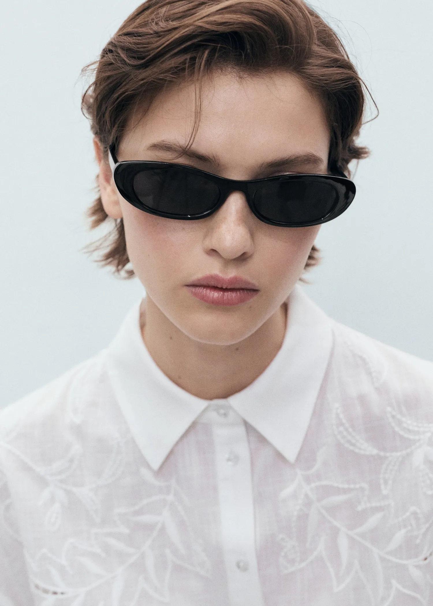 Oversized embroidered shirt
