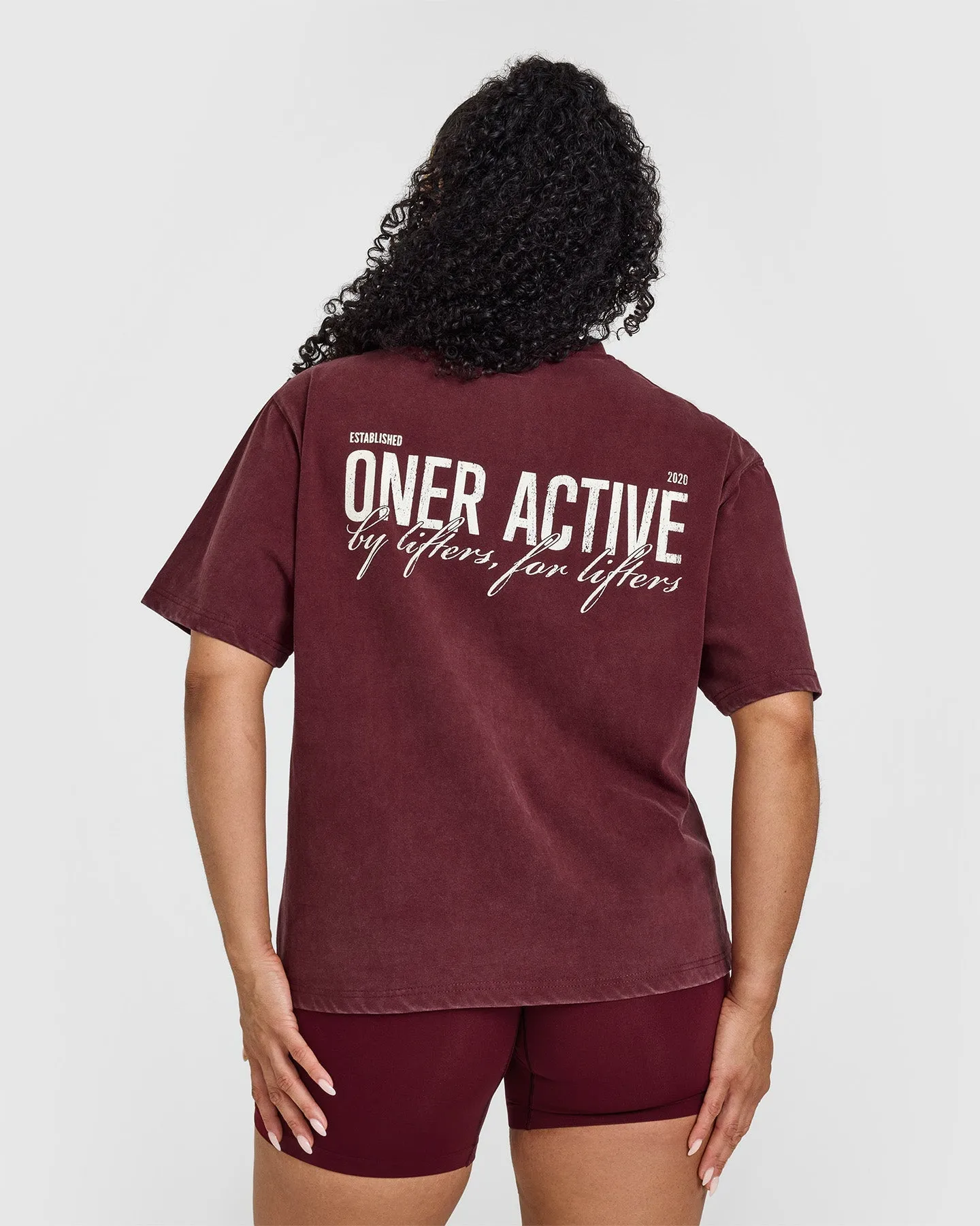 Oversized Graphic Washed T-Shirt | Rosewood