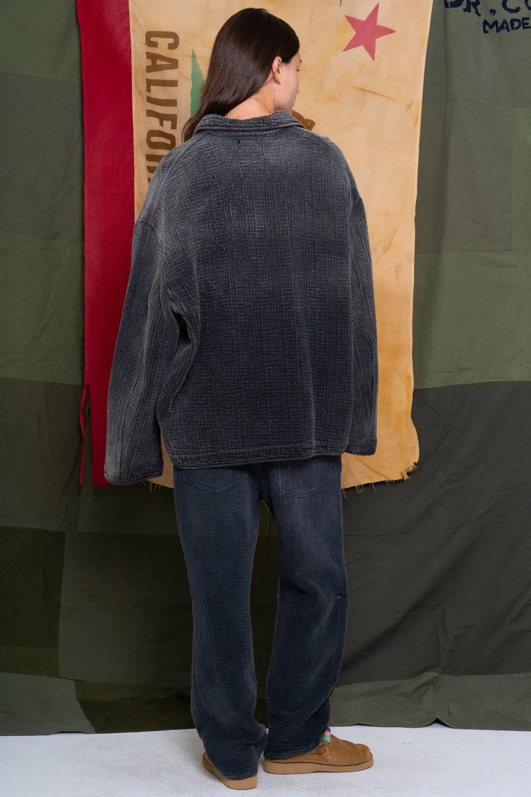 P68 Japanese Sashiko Smoke Black