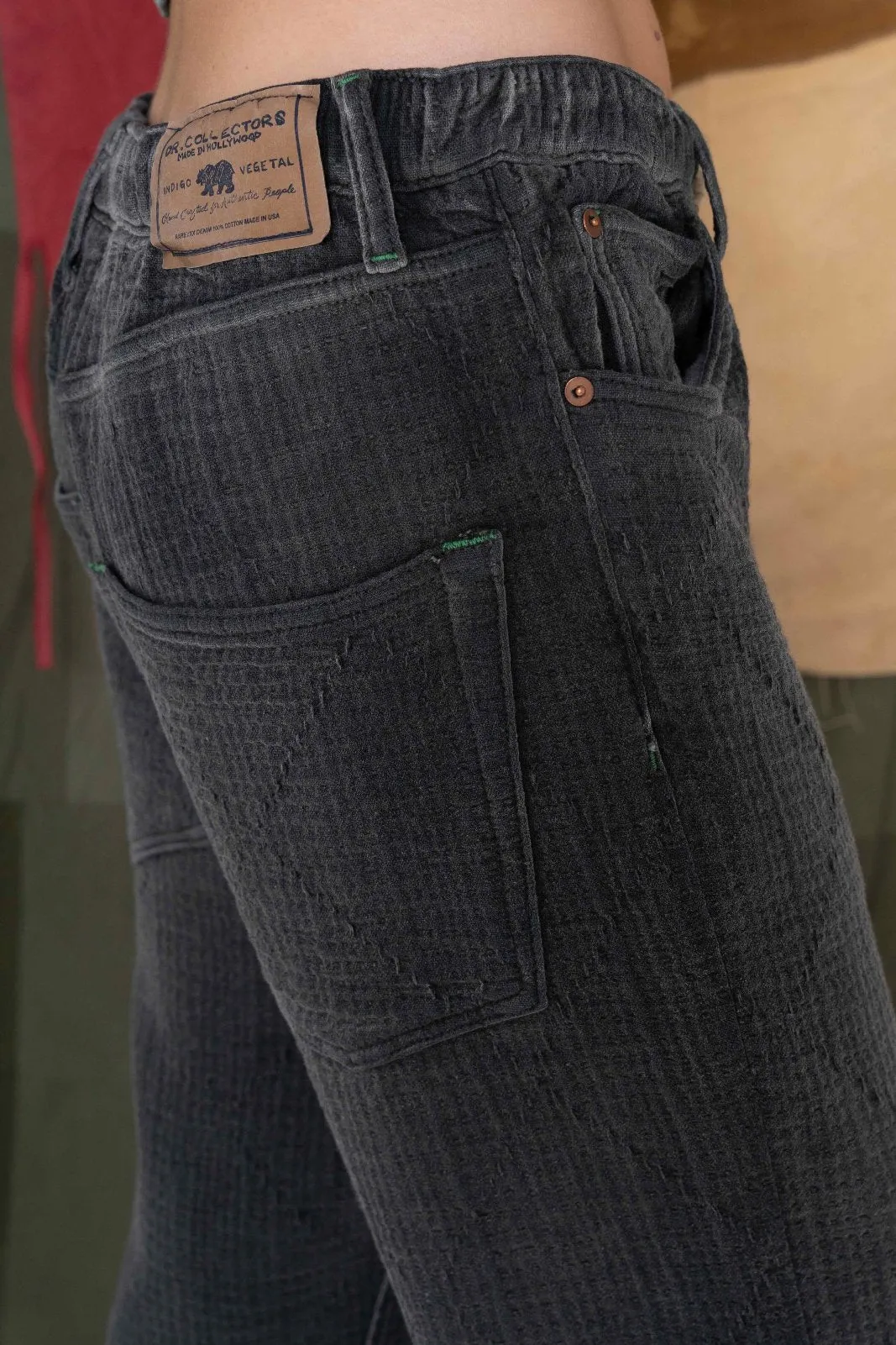 P68 Japanese Sashiko Smoke Black