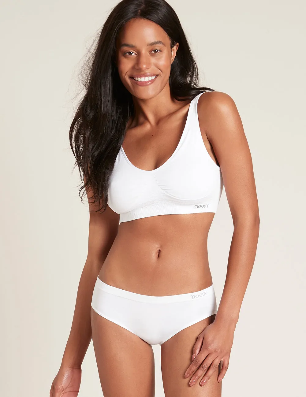 Padded Shaper Crop Bra - Hvid