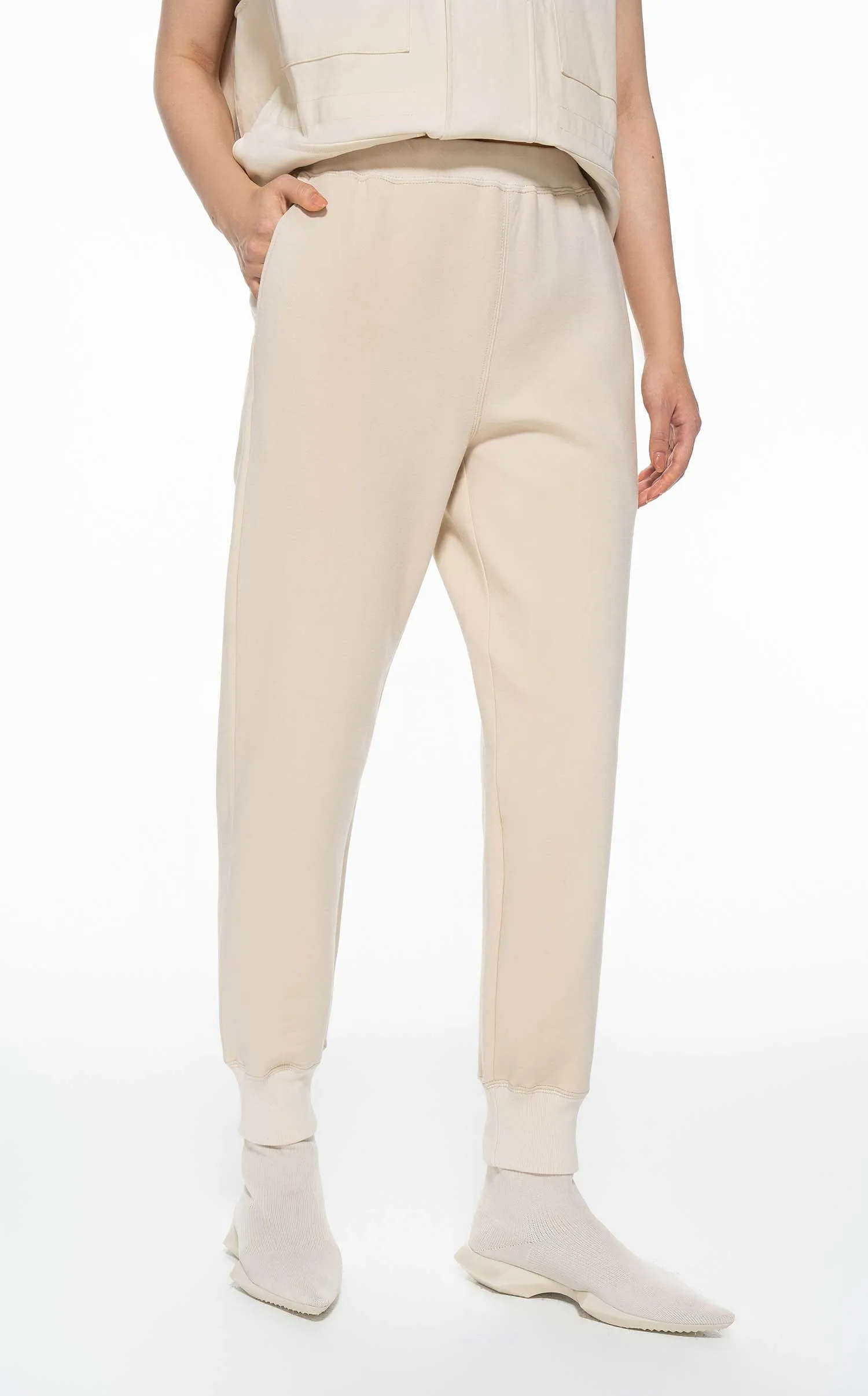 Pants / JNBY Loose Fit Elastic Waist Cropped Jogger Pants