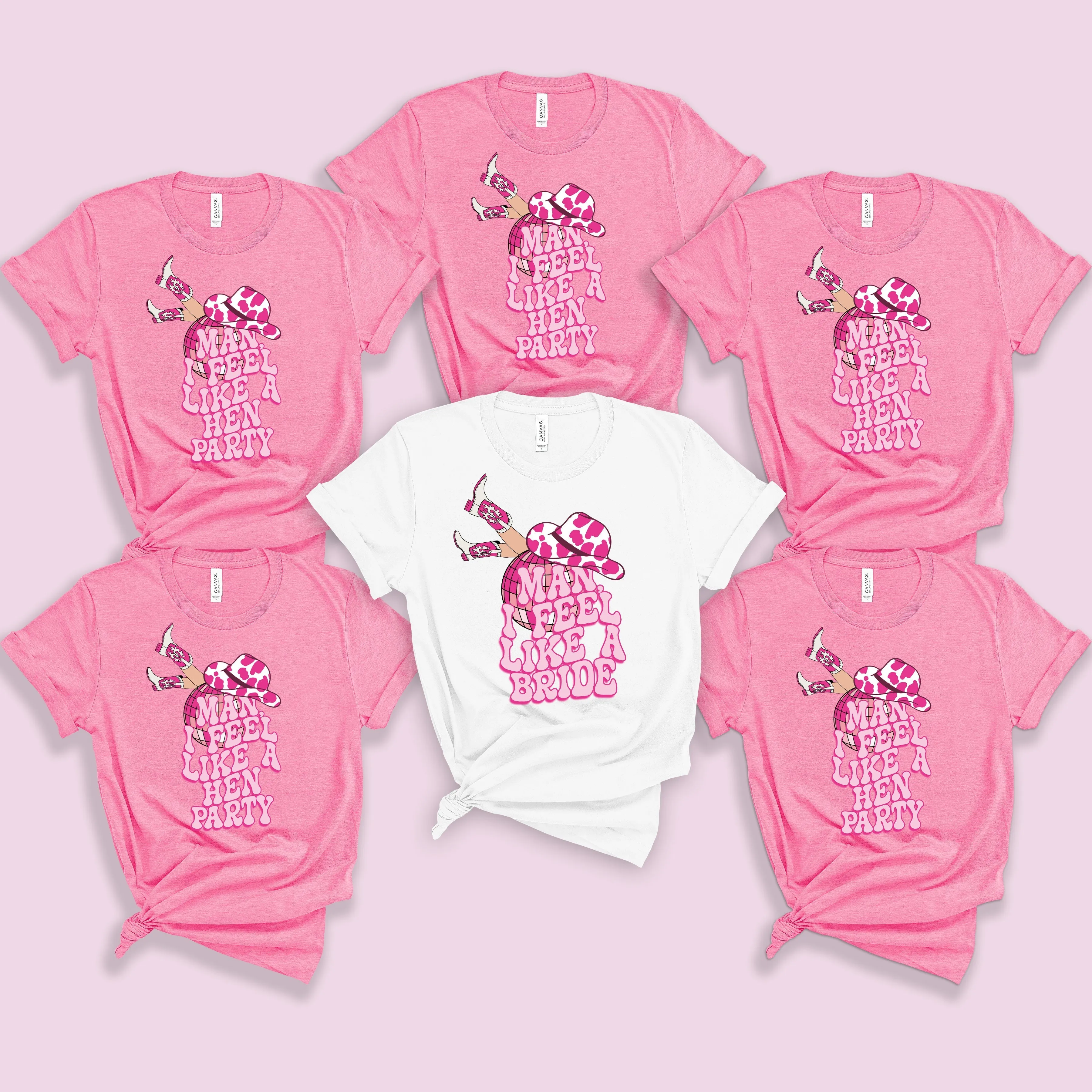 Personalised Cowboy Themed Hen Party T shirts