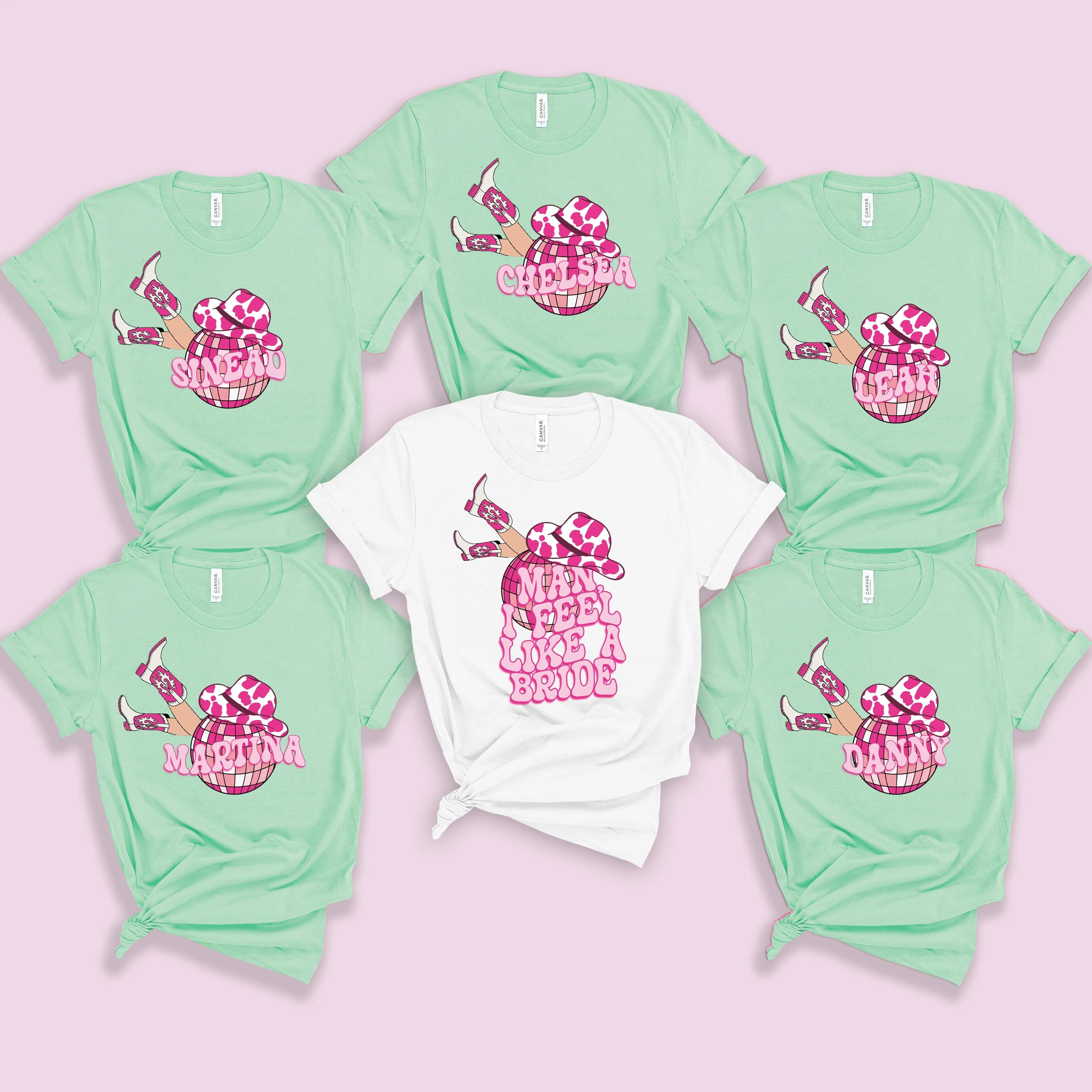 Personalised Cowboy Themed Hen Party T shirts