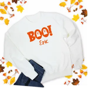 Personalised Kids Boo Halloween Sweatshirt
