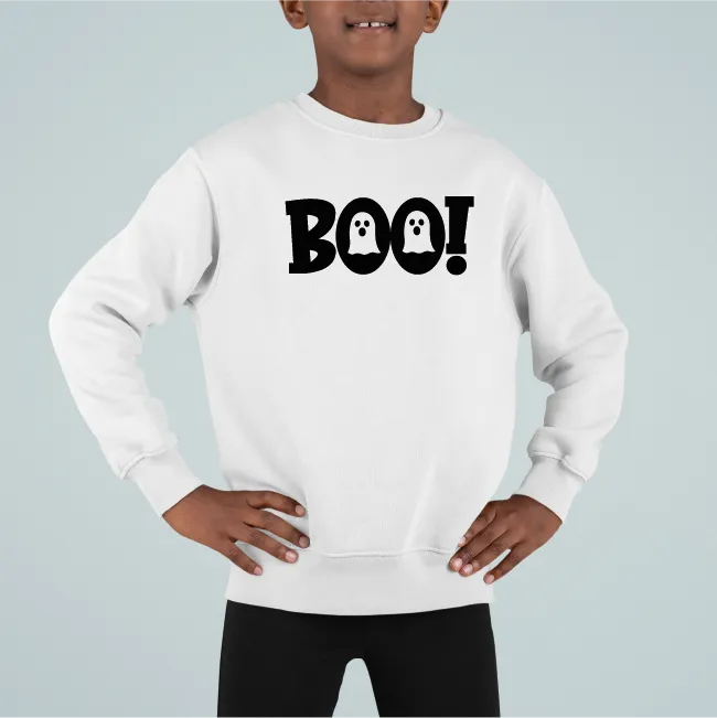 Personalised Kids Boo Halloween Sweatshirt