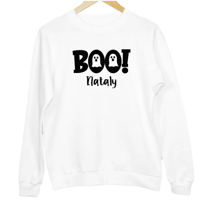 Personalised Kids Boo Halloween Sweatshirt