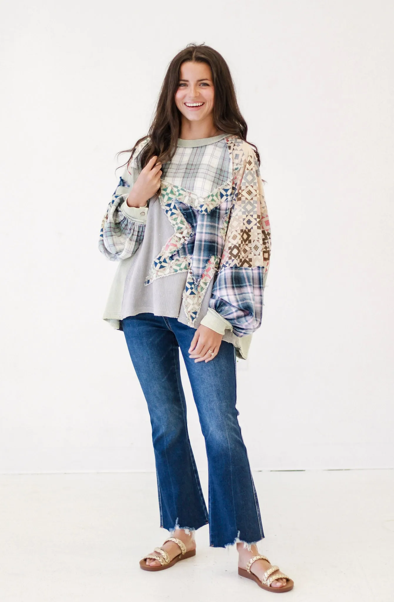 Picked For You Patched Top by Oli & Hali