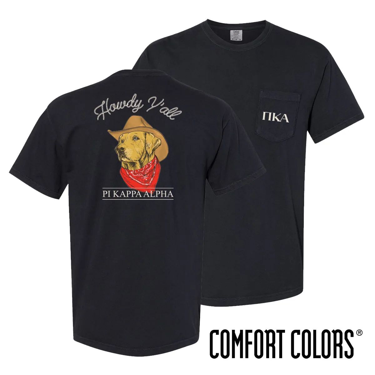 Pike Cowboy Retriever Black Short Sleeve Pocket Tee