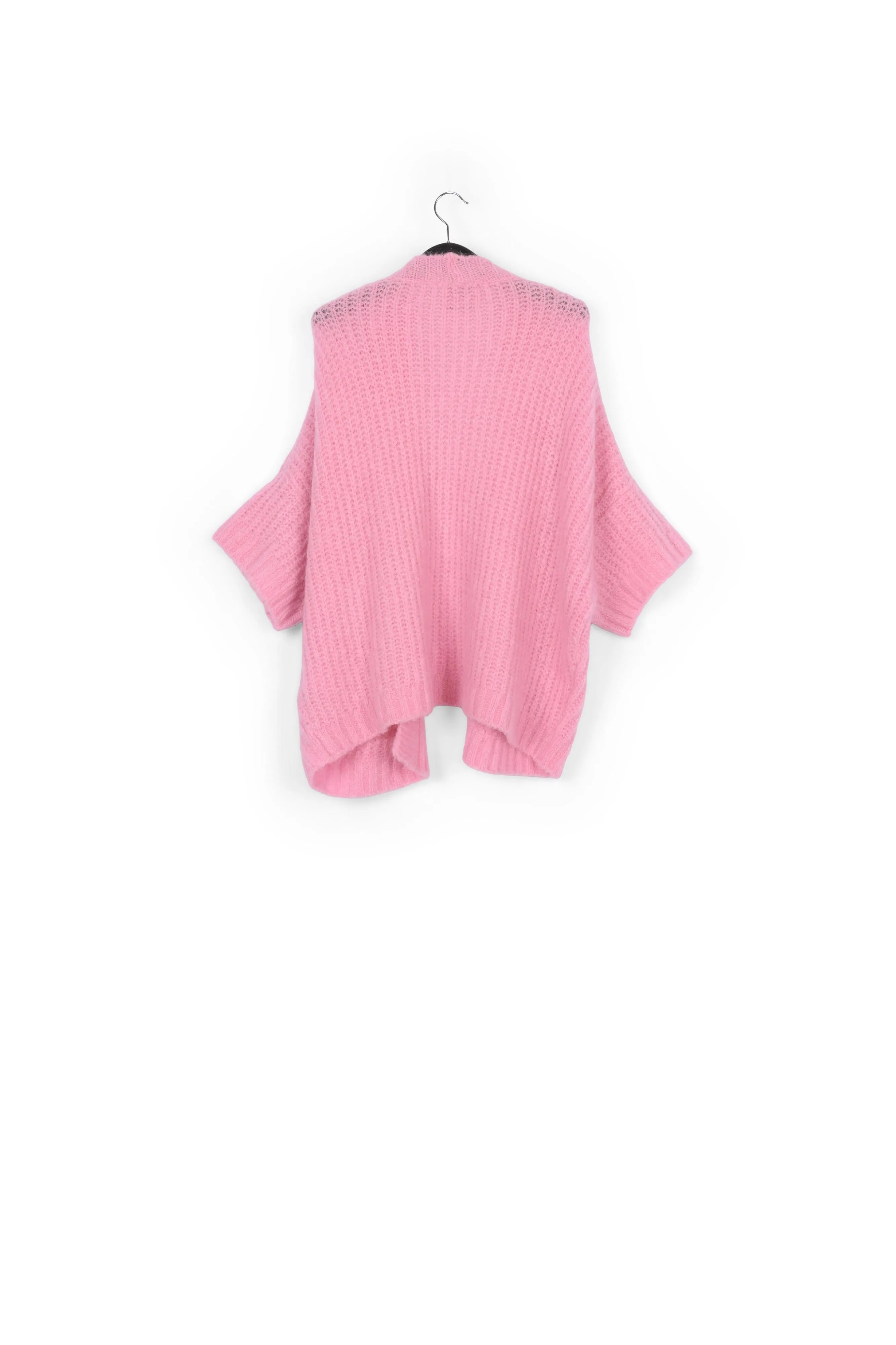Pink boxy cut cardigan