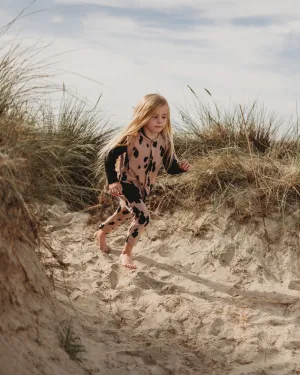 Pink Pony Print Velour Jumpsuit