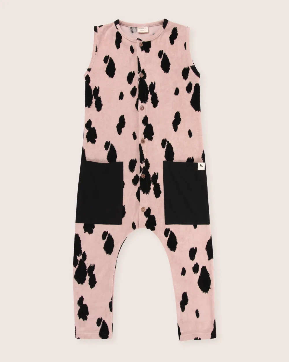 Pink Pony Print Velour Jumpsuit