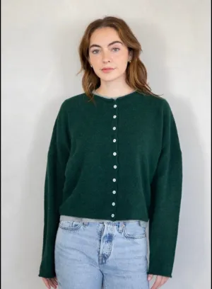 piper cozy cardigan - dark green