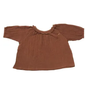 Pippa Smock Top - Friar Brown