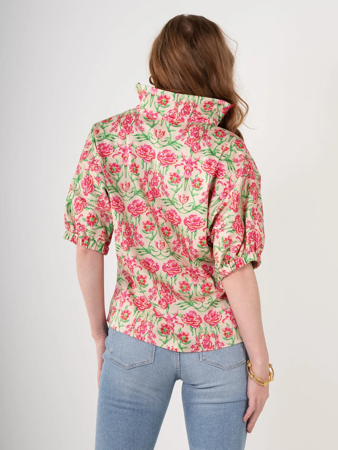 Poppy Top in Floral Garden Cheetah by Emily McCarthy