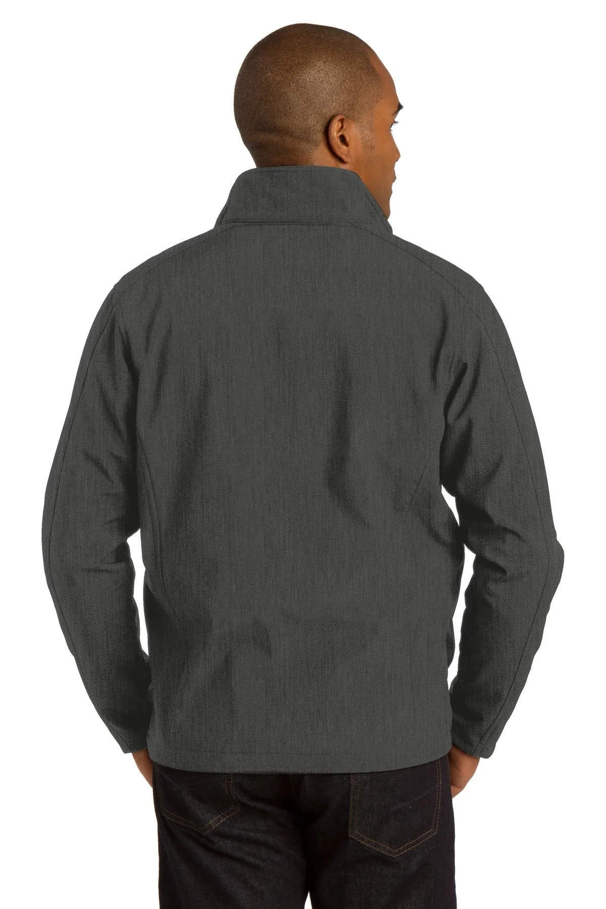 Port Authority Core Soft Shell Jacket. J317 Black Charcoal Heather