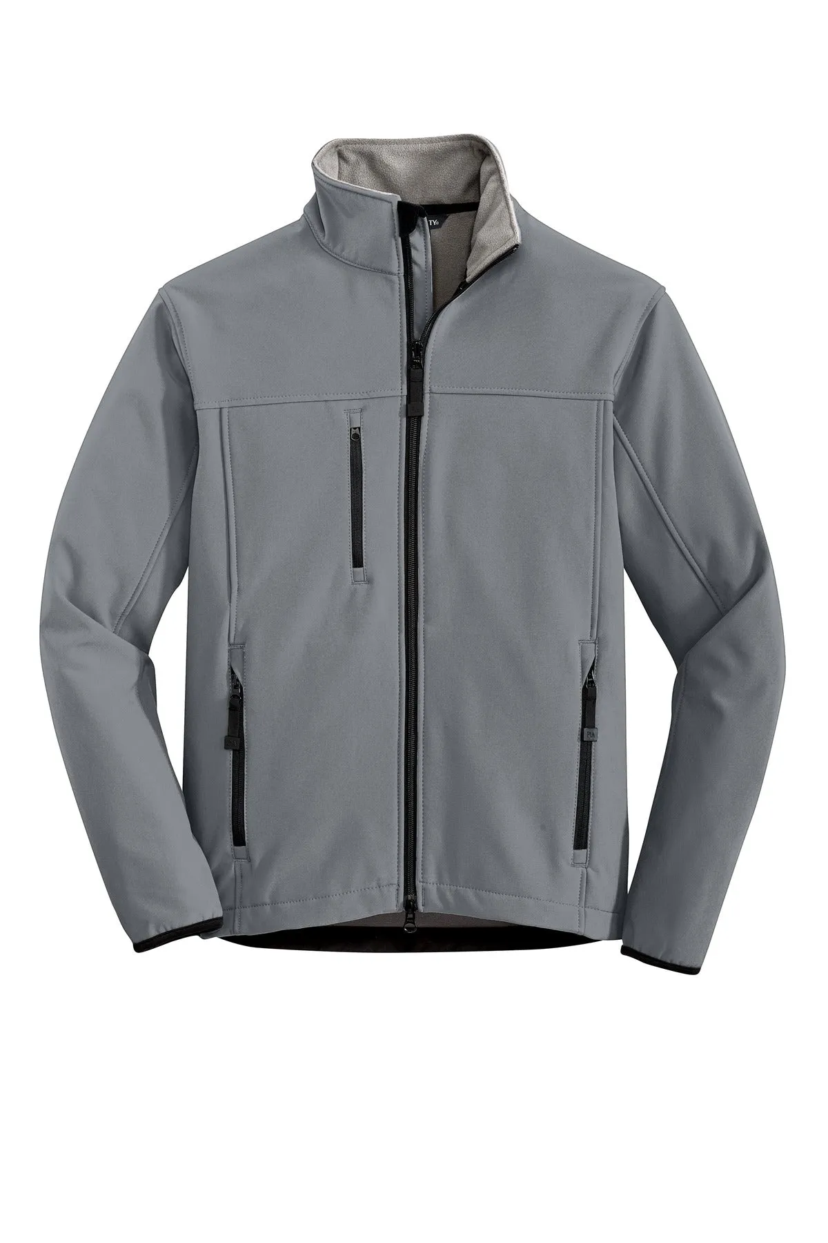 Port Authority Tall Glacier Soft Shell Jacket. TLJ790 Smoke Grey/ Chrome Tall