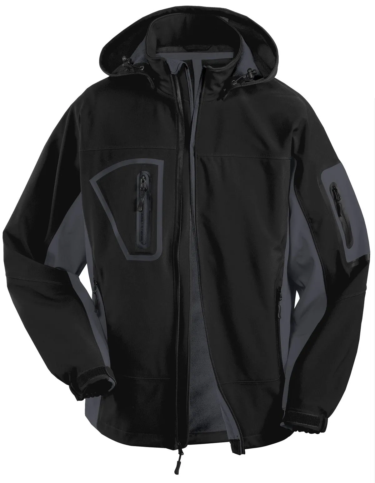 Port Authority Tall Waterproof Soft Shell Jacket. TLJ798 Black/ Graphite Tall