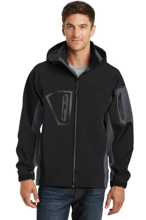 Port Authority Tall Waterproof Soft Shell Jacket. TLJ798 Black/ Graphite Tall