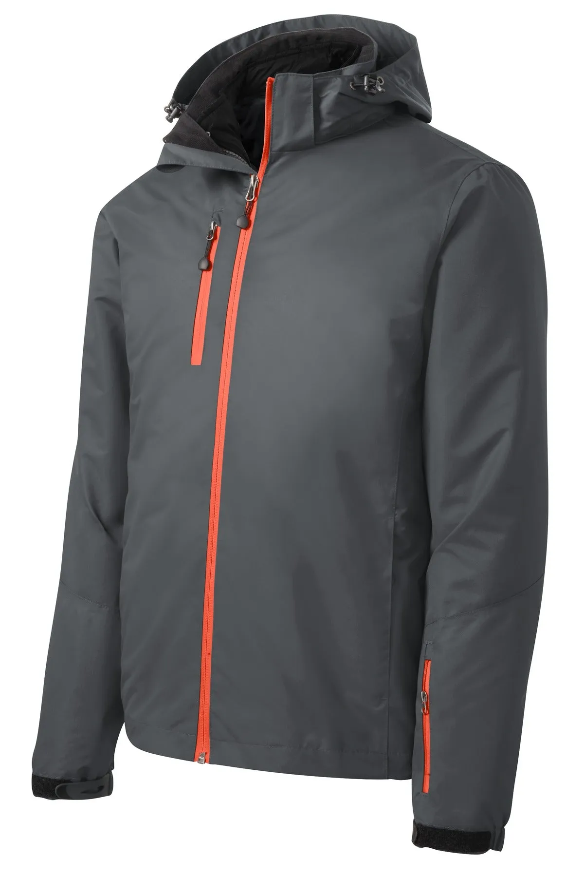 Port Authority Vortex Waterproof 3-in-1 Jacket. J332 Magnet/ Orange