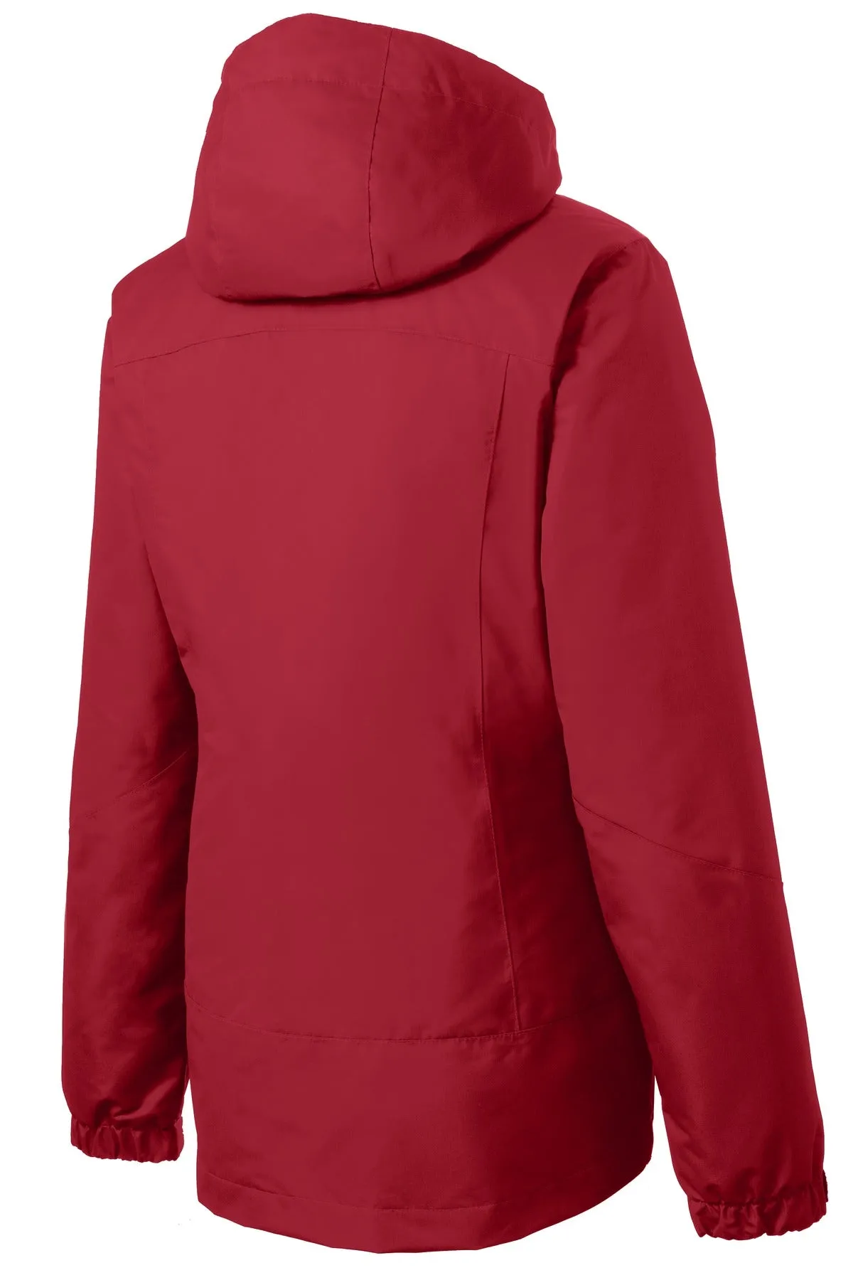 Port Authority Women's Vortex Waterproof 3-in-1 Jacket. L332 Rich Red/ Black