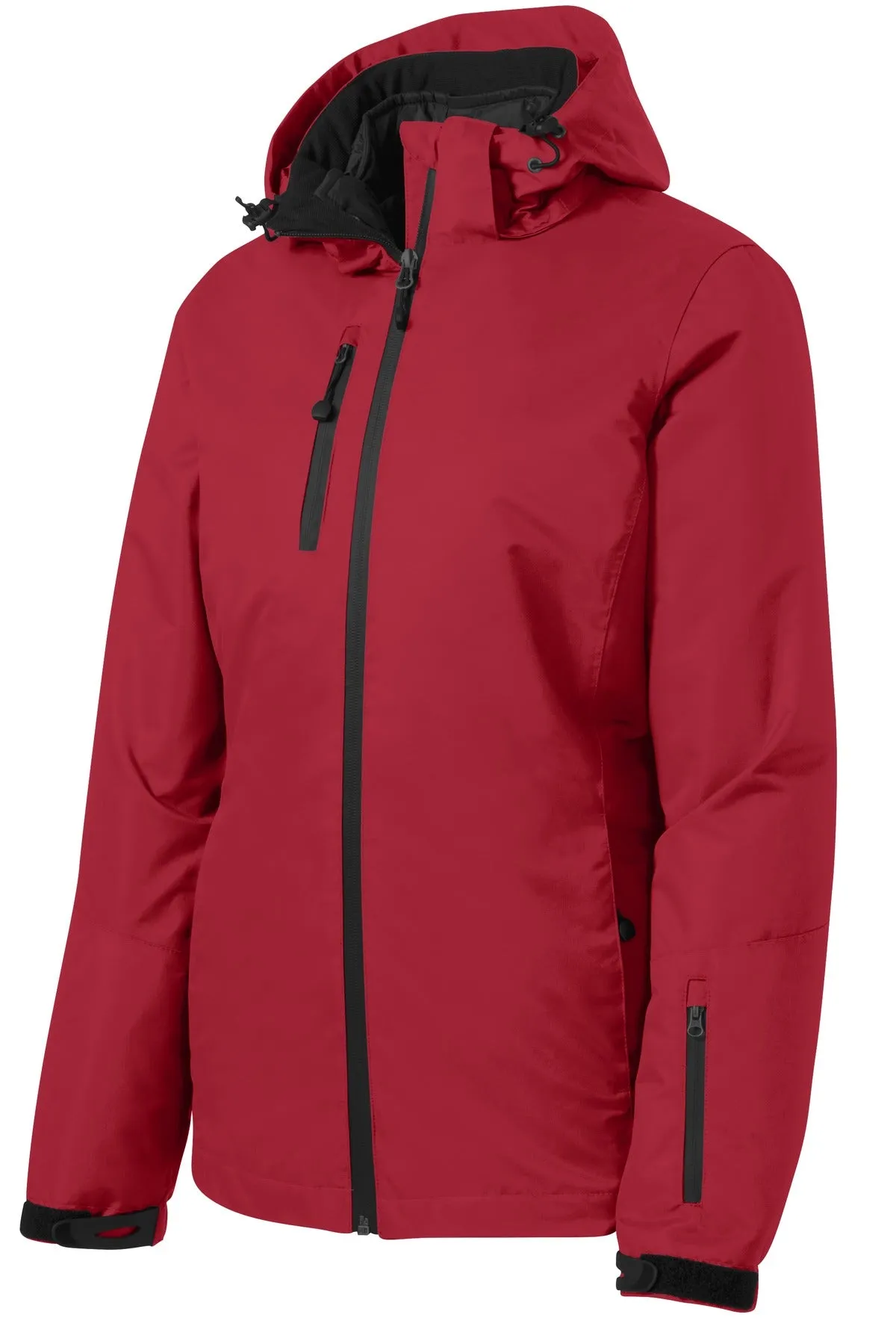Port Authority Women's Vortex Waterproof 3-in-1 Jacket. L332 Rich Red/ Black