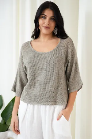 Portofino Mesh Top Set | Clay