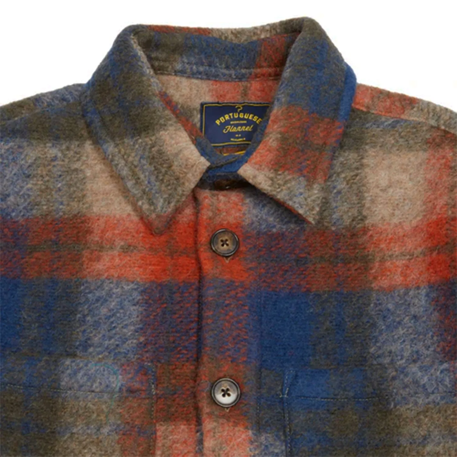 Portuguese Flannel Parker Overshirt Blue