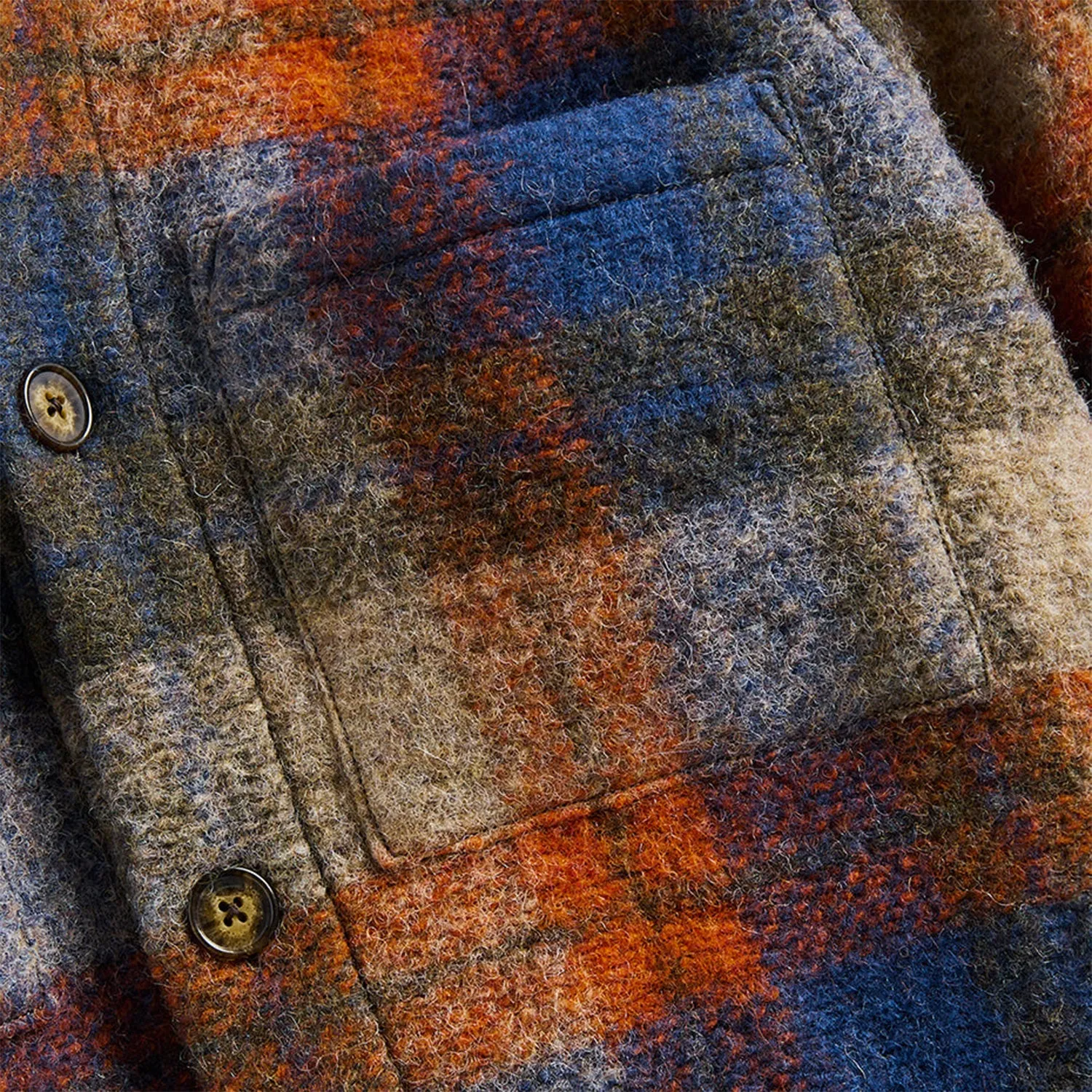 Portuguese Flannel Parker Overshirt Blue