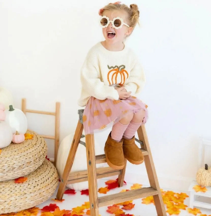 Pumpkin Yarn Knit Sweater || Sweet Wink
