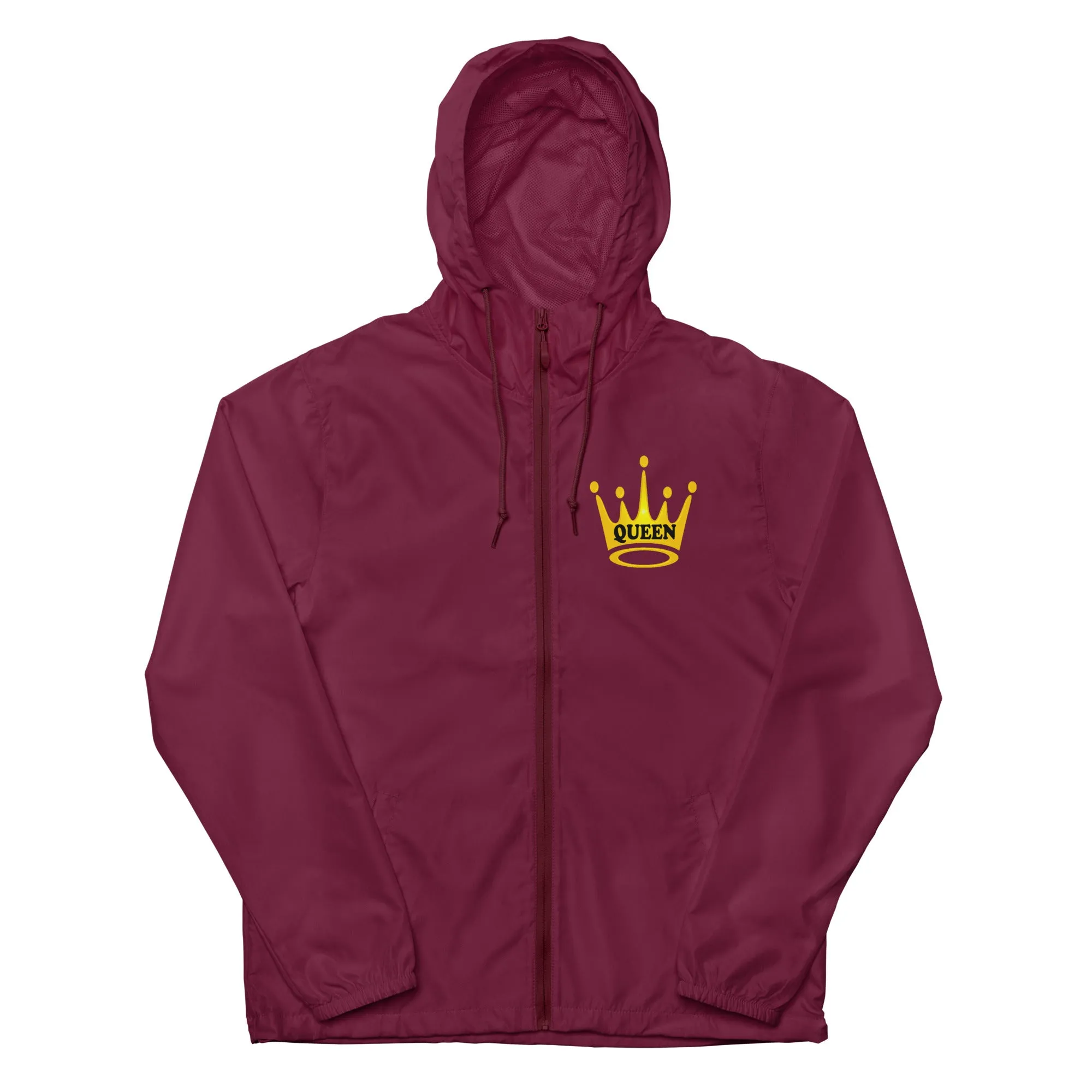 Queen Unisex lightweight zip up windbreaker