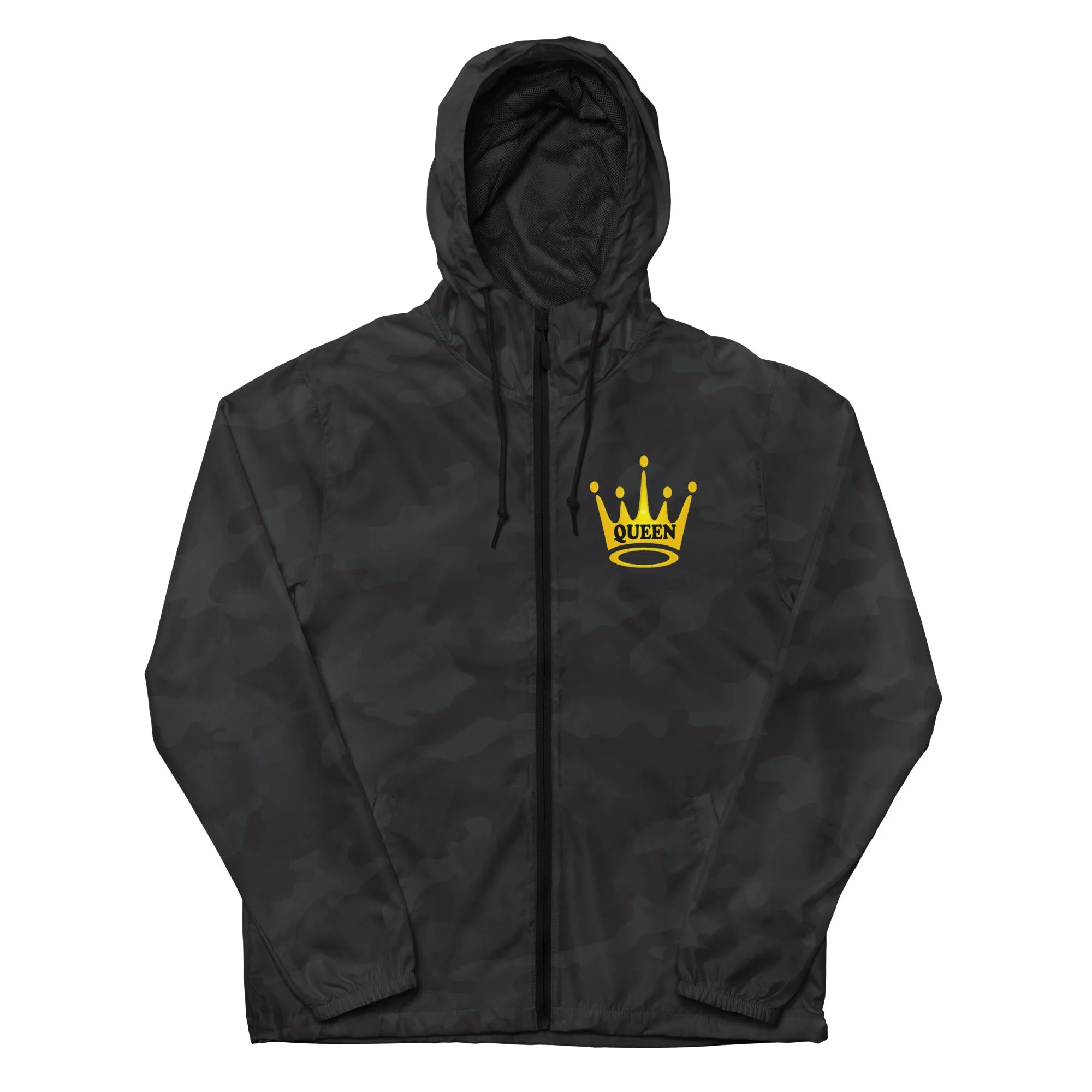 Queen Unisex lightweight zip up windbreaker