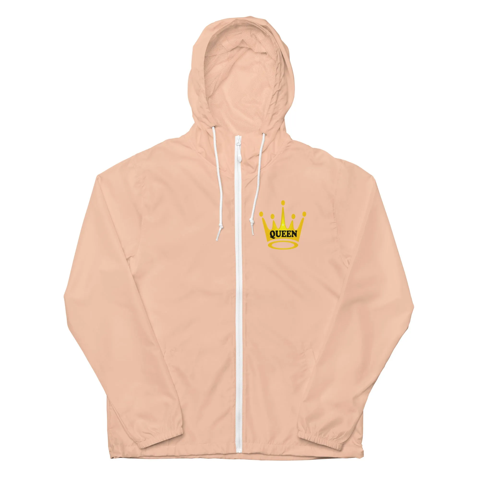Queen Unisex lightweight zip up windbreaker