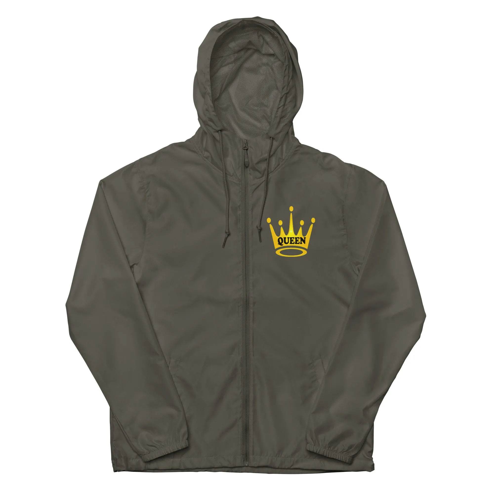 Queen Unisex lightweight zip up windbreaker