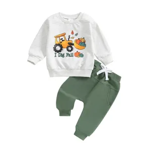 "I Dig Fall" Pumpkin Jogger Set