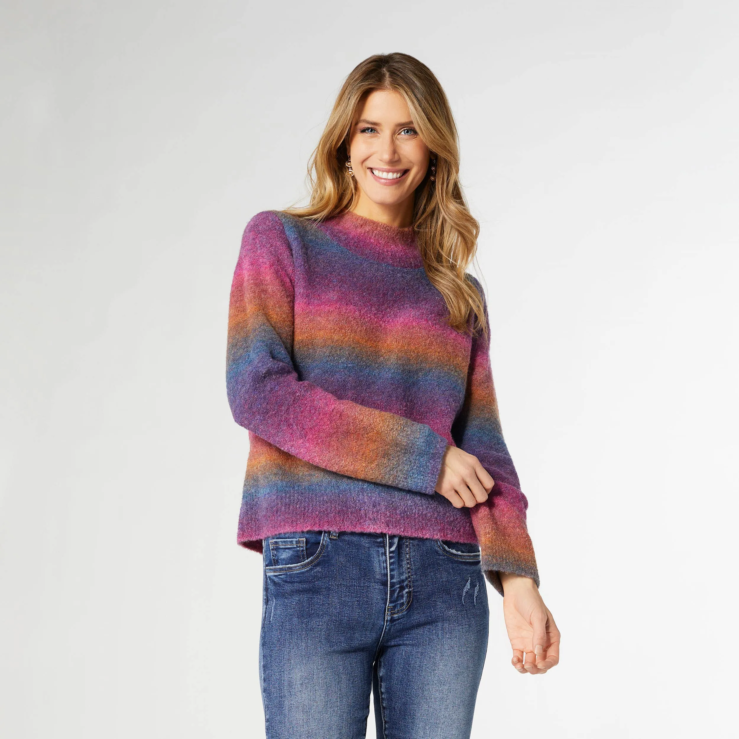 Rachel Fuzzy Ombre Sweater