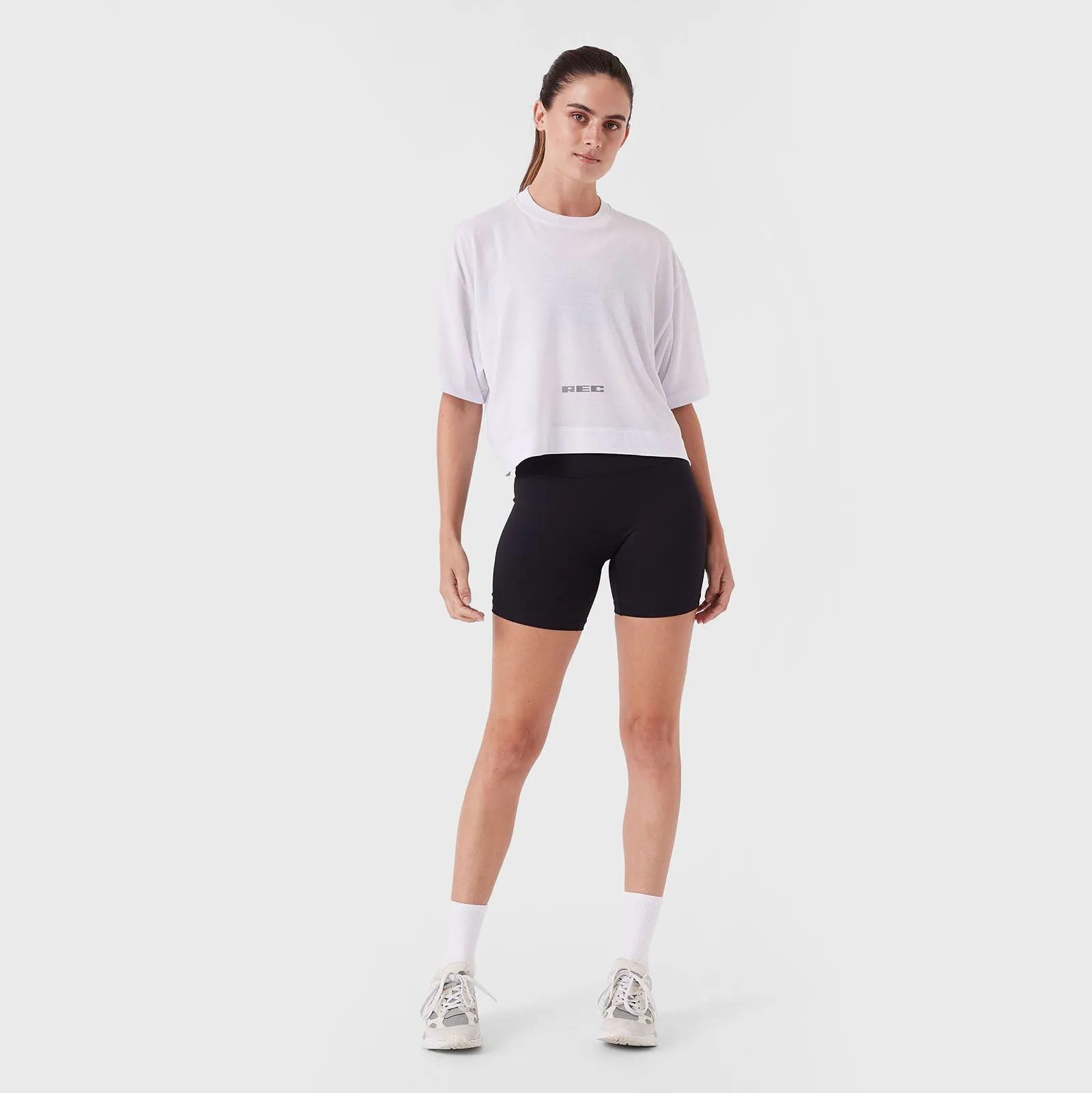 REC GEN - Oxy Float Crop Tee White