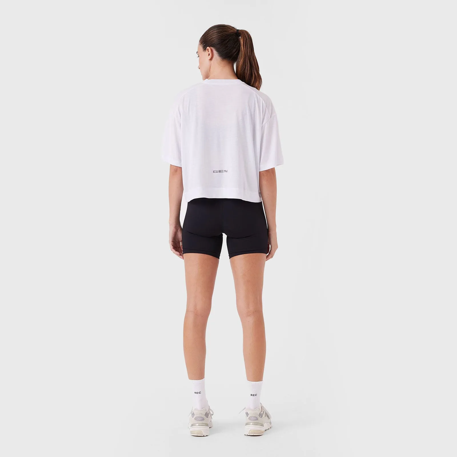 REC GEN - Oxy Float Crop Tee White
