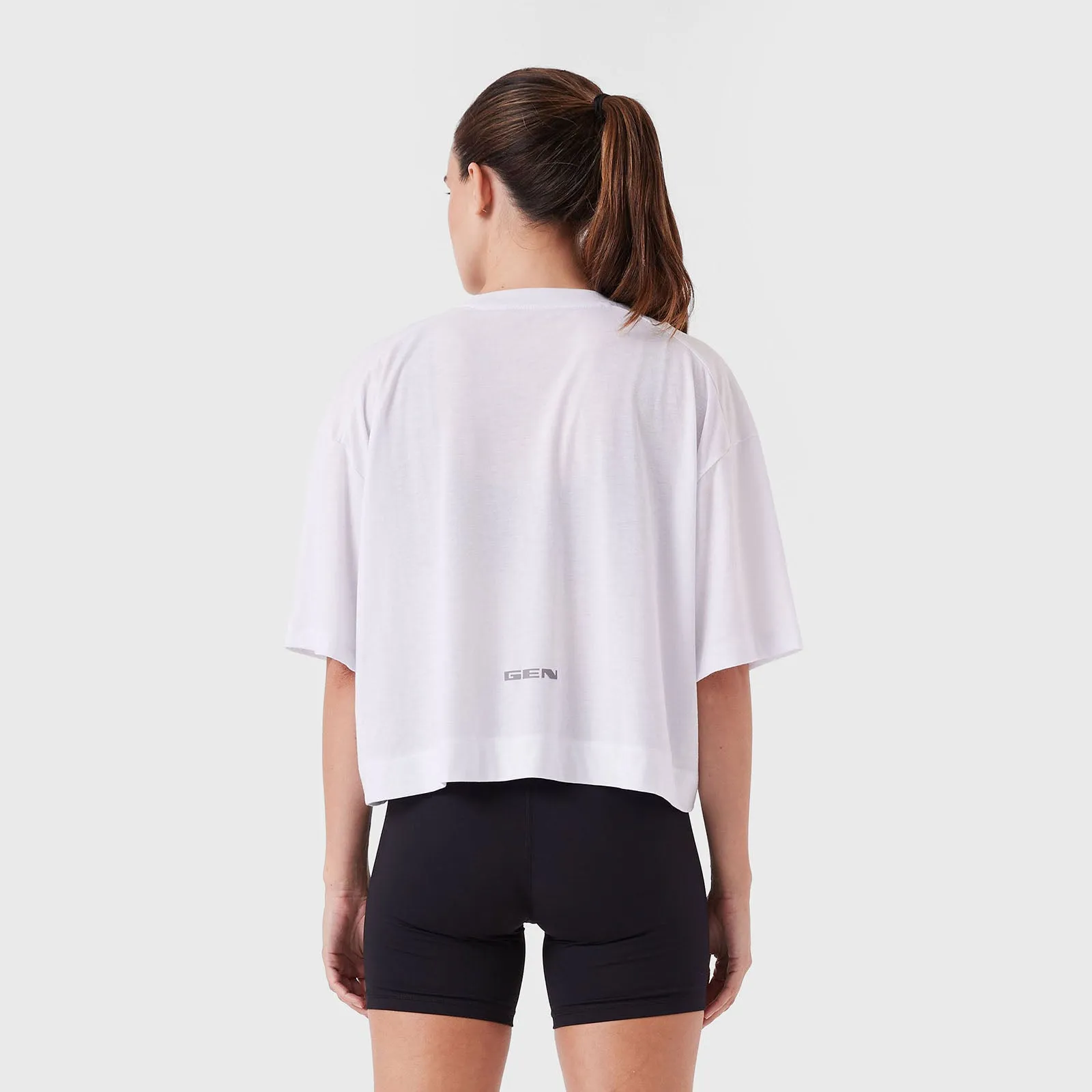 REC GEN - Oxy Float Crop Tee White
