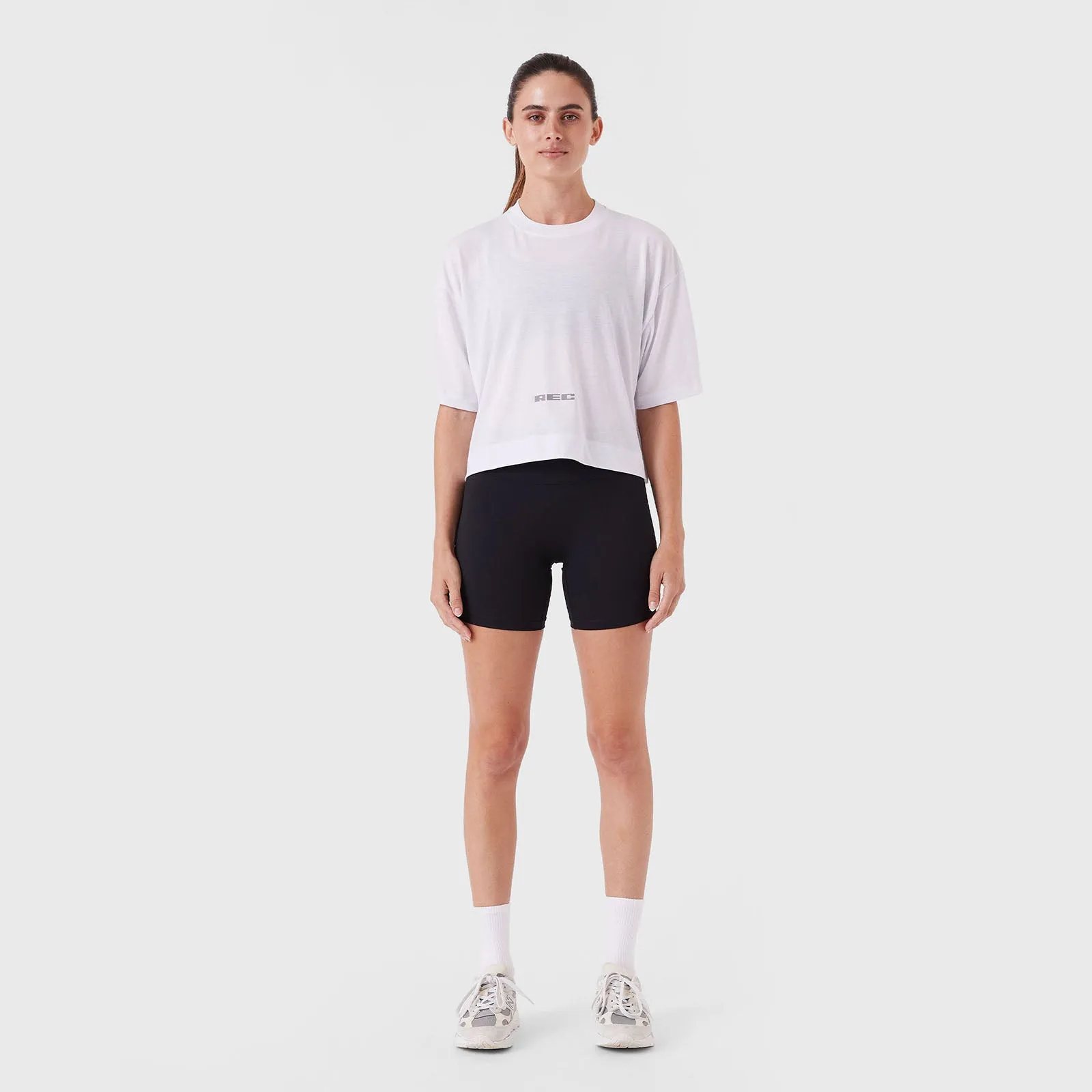REC GEN - Oxy Float Crop Tee White
