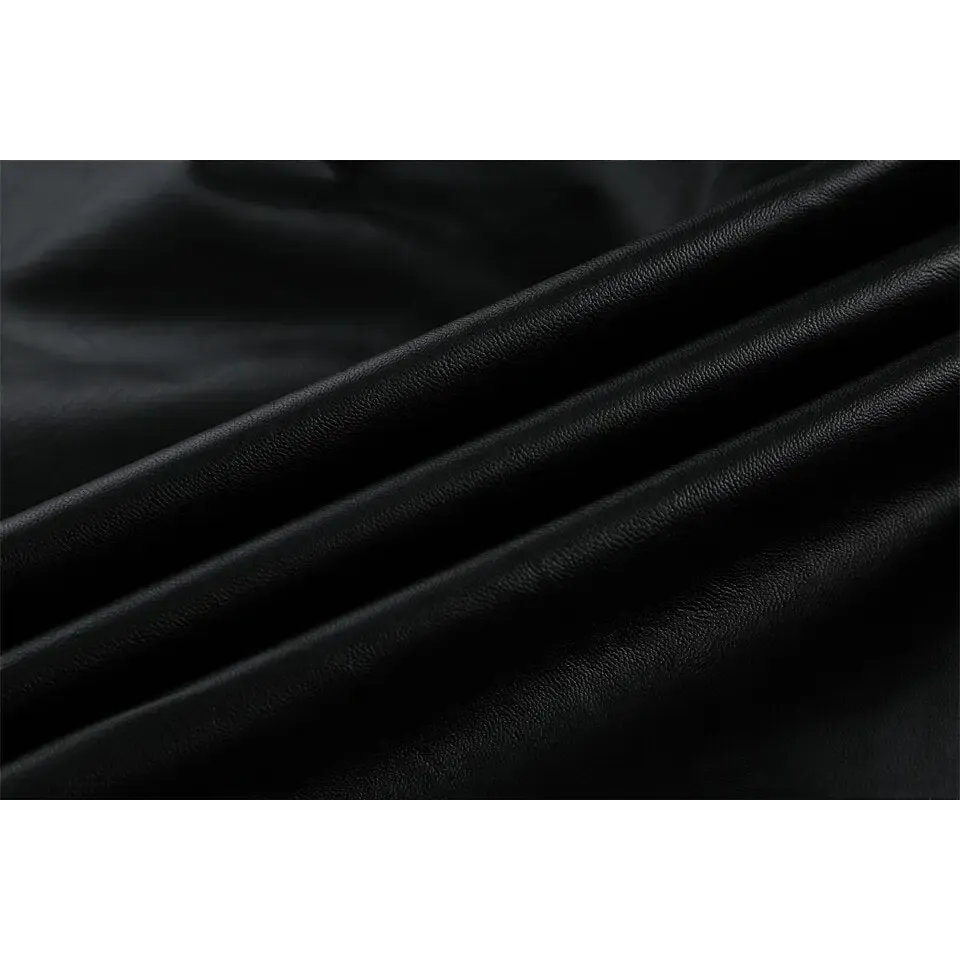 Retro Black Waterproof Leather Jacket for Y2K Style