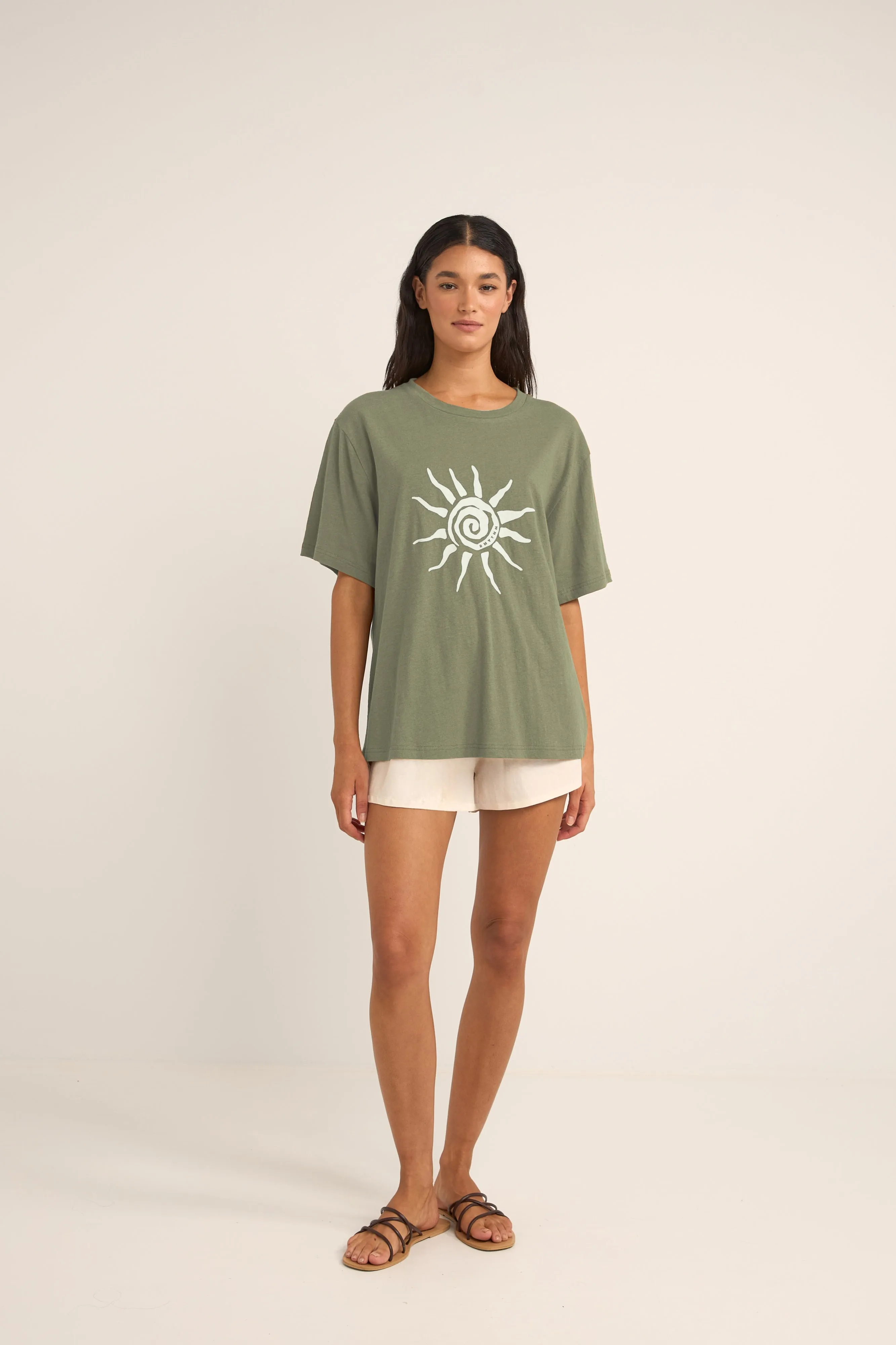Rhythm Seafarer Oversized Tee in Olive
