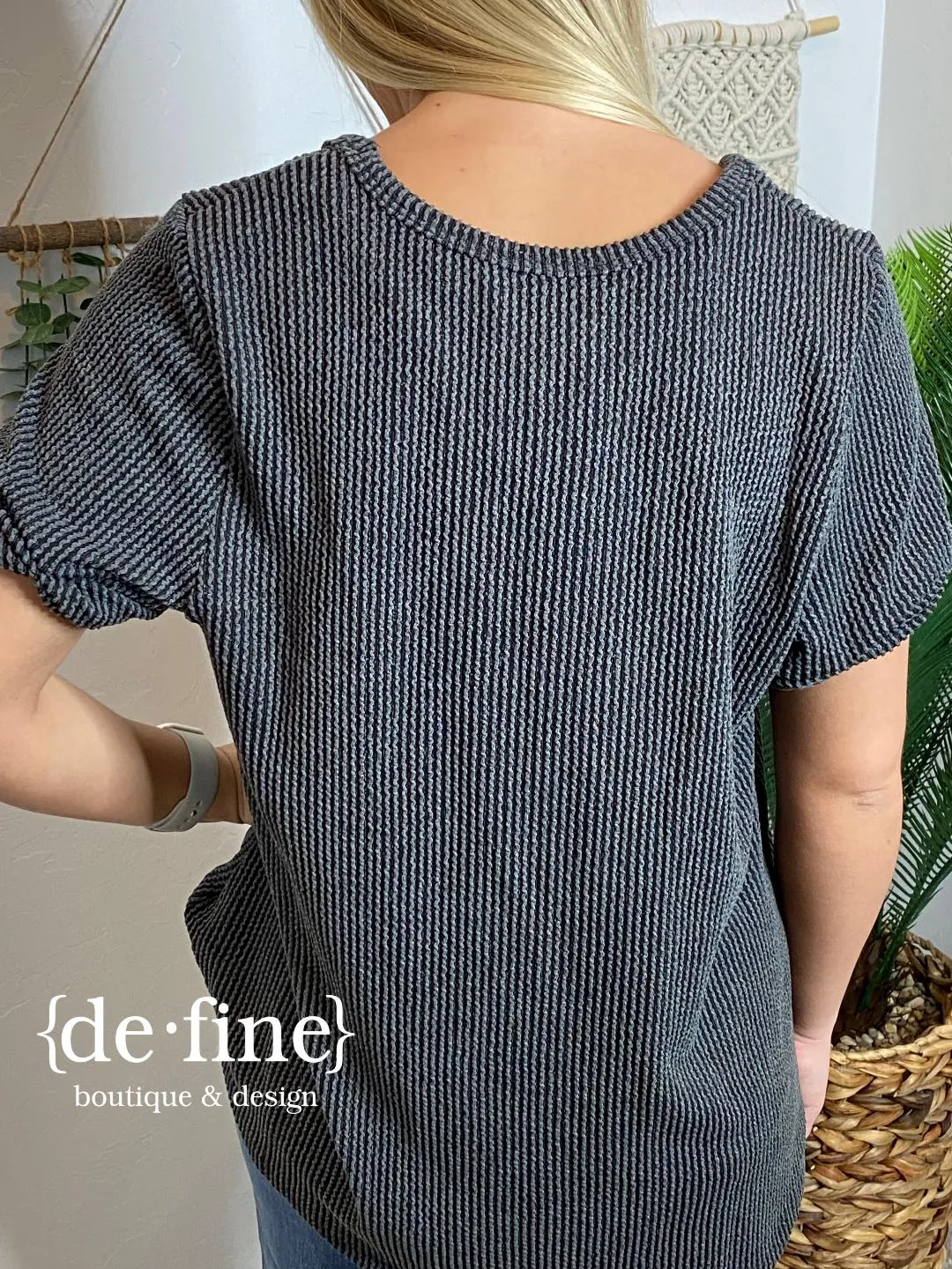 Ribbed V-Neck Top in Several Colors - Regular & Curvy