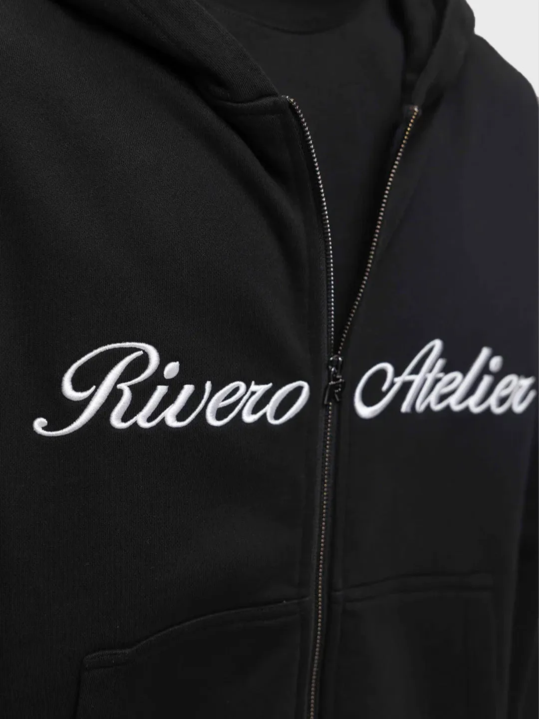 Rivero Atelier Retro Zip Hoodie | Black