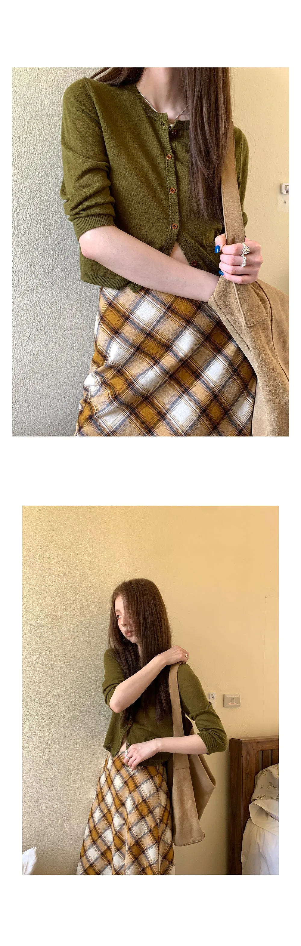 round mid-sleeve  sweater