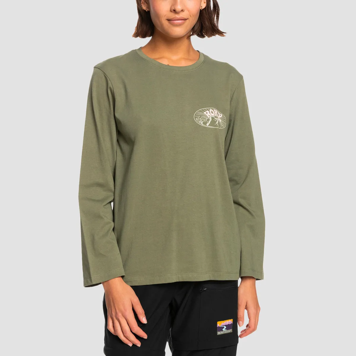 Roxy I Am A Rider Longsleeve Shirt Deep Lichen Green - Womens
