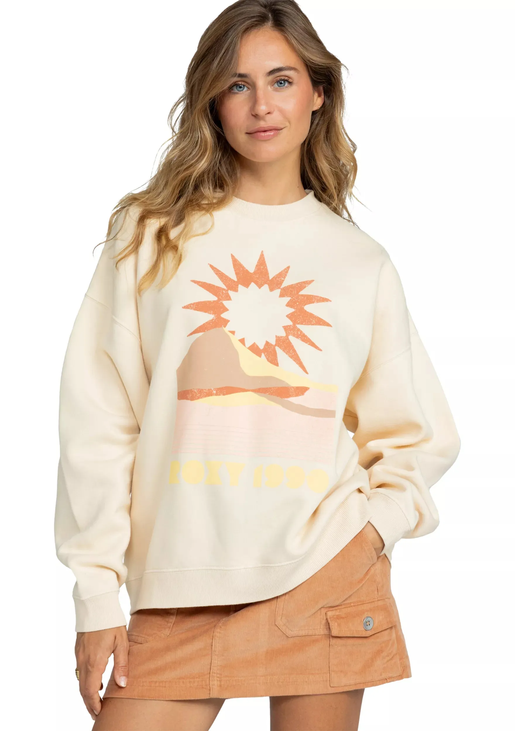 Roxy Lineup Oversized Crew Sweatshirt